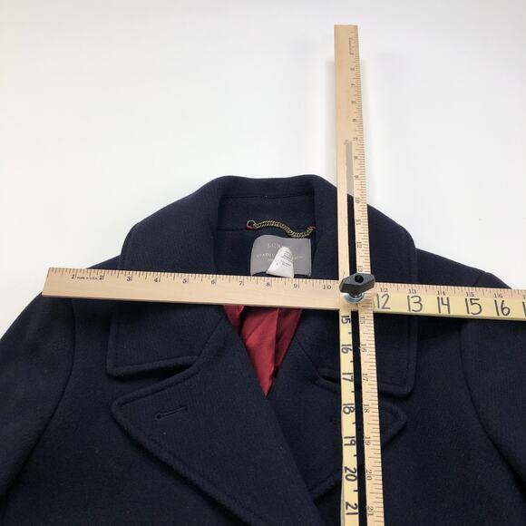 J. Crew 10 Stadium Cloth Nello Gori Wool Double Breasted Gold Button Jacket - Picture 5 of 16